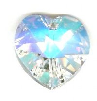 1 18mm Preciosa Crystal AB Heart